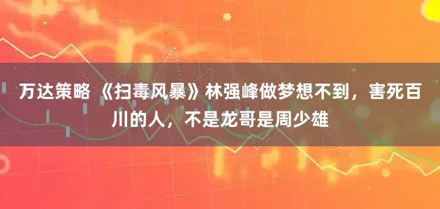 万达策略 《扫毒风暴》林强峰做梦想不到，害死百川的人，不是龙哥是周少雄